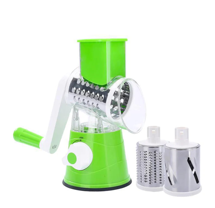 3 in 1 Vegetable Chopper - Drum Style Cutter, Slicer & Chopper.