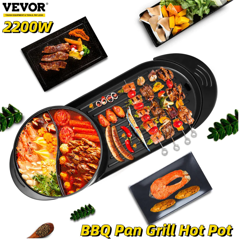 2 IN 1 ELECTRIC GRILL BBQ